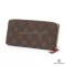 LOUIS VUITTON CLEMENCE WALLET LONG BROWN MONOGRAM EBENE CANVAS GHW MICROCH