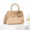  DIOR GRANVILLE TOTE SMALL BLACK LAMB SHINY SHW