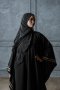 Amal Abaya Italian Jet Black Crepe