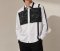 Monochrome Long Sleeve Shirt with Fabric Manupulation