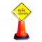 Traffic cone with reflective sign