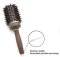 Genamaze Nano ceramic roll brush Brown series #43mm หวีแปรงเซรามิคผสมขนหมู สำหรับไดร์เพิ่มโวลุ่ม ยกโคนผม(copy)