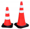 กรวยจราจร PE ฐานยาง Traffic cone with rubber base