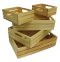 5 Bakery crate ลังไม้ 5 ตัว ชุดสีธรรมชาติ 28.5x39.5x10.5 cm.