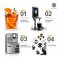เครื่องจ่ายเครื่องดื่มพร้อมตู้แช่ 3 หัวจ่าย รุ่น TW-4L600-A3F (Smart Auto-Beverage Machine)
