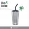 Klean Kanteen 16 oz. Tumbler Vacuum Insulated with Straw Lid Sliver