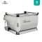 เครื่อง espresso machine ดีไซน์สีเงินเรียบ 2 หัวชง