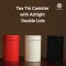 Tin Canister with Airtight Double Lids  กระป๋องโลหะ กระป๋อง ทรงกระบอก ฝาปิดสองชั้น ใส่ ชา กาแฟ