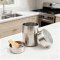 Tin stainless steel Canister with Sifter กระป๋องสแตนเลส กระป๋อง ทรงกระบอก พร้อมตะแกรงร่อนผงชาในตัว