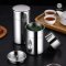 Tea Tin stainless steel กระปุกสแตนเลสใส่ชา กาแฟ ขนาดกะทัดรัด พร้อมฝาเปิดปิดใช้งานง่าย สะดวก