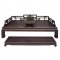 Chinese antique style wooden daybed in dark oak color for sell in Bangkok