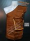 อังสะซิป 30 กระเป๋า (ผ้าซันฟอไรส์)  สีกรัก วัดป่า