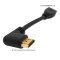สาย HDMI 4K@60Hz ผู้-เมีย หัวฉาก 90 องศา หันซ้าย ยาว 15 ซม.