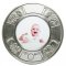 Pewter Teddies Birth Record and Photo Frame Round