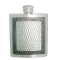 Pewter Hip Flask - Front Etched Décor - Hammered Design