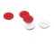 Φ11*1mm Pre-Slited White PTFE/Red Silicone Septa, 100 pcs/pack