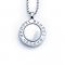 diamond custom necklace large Silver
