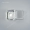 ถาดฟอยล์ สี่เหลี่ยมผืนผ้า-L - ไซส์ใหญ่ 4.2x5.2x4cm Silver (Large Rectangle Foil Tray) (SS) 4006 +ฝา