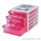 ตู้เอกสาร ออร์ก้า 3 ชั้น CFB-3 โครงขาวลิ้นชมพู