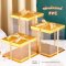 กล่องเค้กปอนด์ PVC ฝาสีทอง 1 ใบ ไม่รวมโบว์
