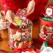 กล่องพลาสติกหูหิ้วพิมพ์ลายคริสต์มาส Christmas 1 ใบ