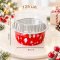 ถ้วยฟอยล์พิมพ์ลายคริสต์มาส Christmas สีแดง พร้อมฝา 10 ใบ