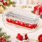 ถ้วยฟอยล์พิมพ์ลายคริสต์มาส Christmas สีแดง พร้อมฝา 10 ใบ