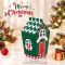 กล่องทรงบ้าน Merry เขียว-แดง 5 ใบ พร้อมโบว์