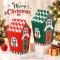 กล่องทรงบ้าน Merry เขียว-แดง 5 ใบ พร้อมโบว์
