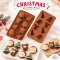 Christmas พิมพ์ซิลิโคนคละลาย 8 หลุม