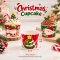 Christmas Cupcake ถ้วยคัพเค้ก คละ 3 ลาย 50 ใบ