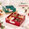 Christmas กล่องพิมพ์ลายคริสต์มาส 4 ช่อง ฝาทรงสูง  5 ใบ