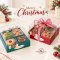 Christmas กล่องพิมพ์ลายคริสต์มาส 4 ช่อง ฝาทรงสูง  5 ใบ