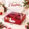 Christmas กล่องพิมพ์ลายคริสต์มาส 4 ช่อง ฝาทรงสูง  5 ใบ