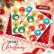 สติ๊กเกอร์ X'mas ดวงกลมคละลาย 36 ดวง