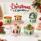ถ้วยคัพเค้กเคลือบทอง+ฝา คละลายคริสต์มาส Christmas 50 ใบ