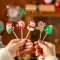 ตุ๊กตาพลาสติกคริสต์มาสตกแต่ง 1 ชิ้น Christmas Topper