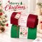 กล่องทรงโค้งพร้อมกระดาษคาดลายคริสต์มาส Christmas 5 ใบ