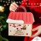 กล่องทรงบ้านหูหิ้วลายคริสต์มาส 10 ใบ Christmas