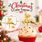 Raindeer Christmas กวางคริสต์มาสป้ายปักตกแต่งเค้ก 5 ชิ้น