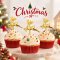 Raindeer Christmas กวางคริสต์มาสป้ายปักตกแต่งเค้ก 5 ชิ้น