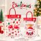 ถุงหิ้วพลาสติกพิมพ์ลายคริสต์มาส Christmas 10 ใบ