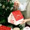 กล่องเค้ก/ขนม ทรงบ้านคริสต์มาส Christmas หูหิ้ว 1 ใบ