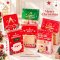 ถุงขนมปัง/คุกกี้ปากลวด พิมพ์ลายคริสต์มาส 10 ใบ Christmas bag