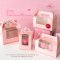 กล่องคัพเค้กหูหิ้วสีชมพูวาเลนไทน์ Valentine ไม่รวมโบว์/สติกเกอร์ 5 ใบ