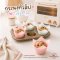 กระทงทิวลิป สีชมพู/สีฟ้า พาสเทล 50 ใบ