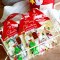 ถุงขนมพลาสติก X'Mas บ้านสีแดง 30 ใบ  พร้อมริบบิ้น