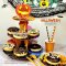 ชั้นวางคัพเค้ก/ขนม ลายฮาโลวีน Halloween