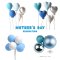 ลูกโป่งธีมสีฟ้า-ขาว ตกแต่งเค้กวันแม่ Mother's Day