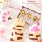 ถุงมือจับของร้อง เท้าแมว สีน้ำตาล / ขาว